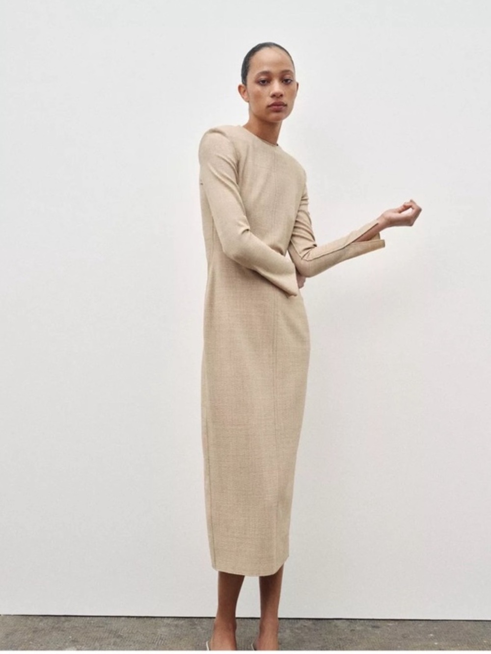 NEW Zara ZW Collection Wool Tube Dress Large